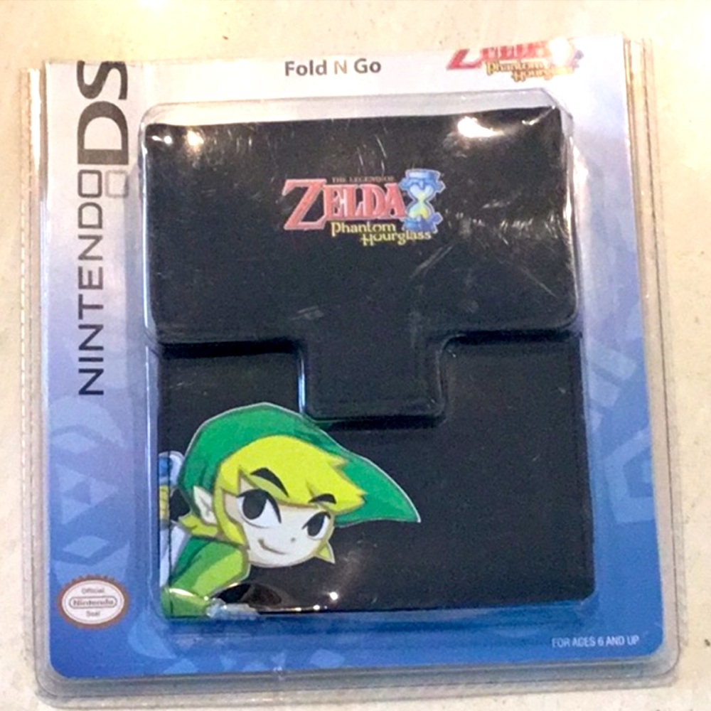 Zelda Nintendo DS Lite Console Case 2007 Hourglass Fold N Go Holder Carry New